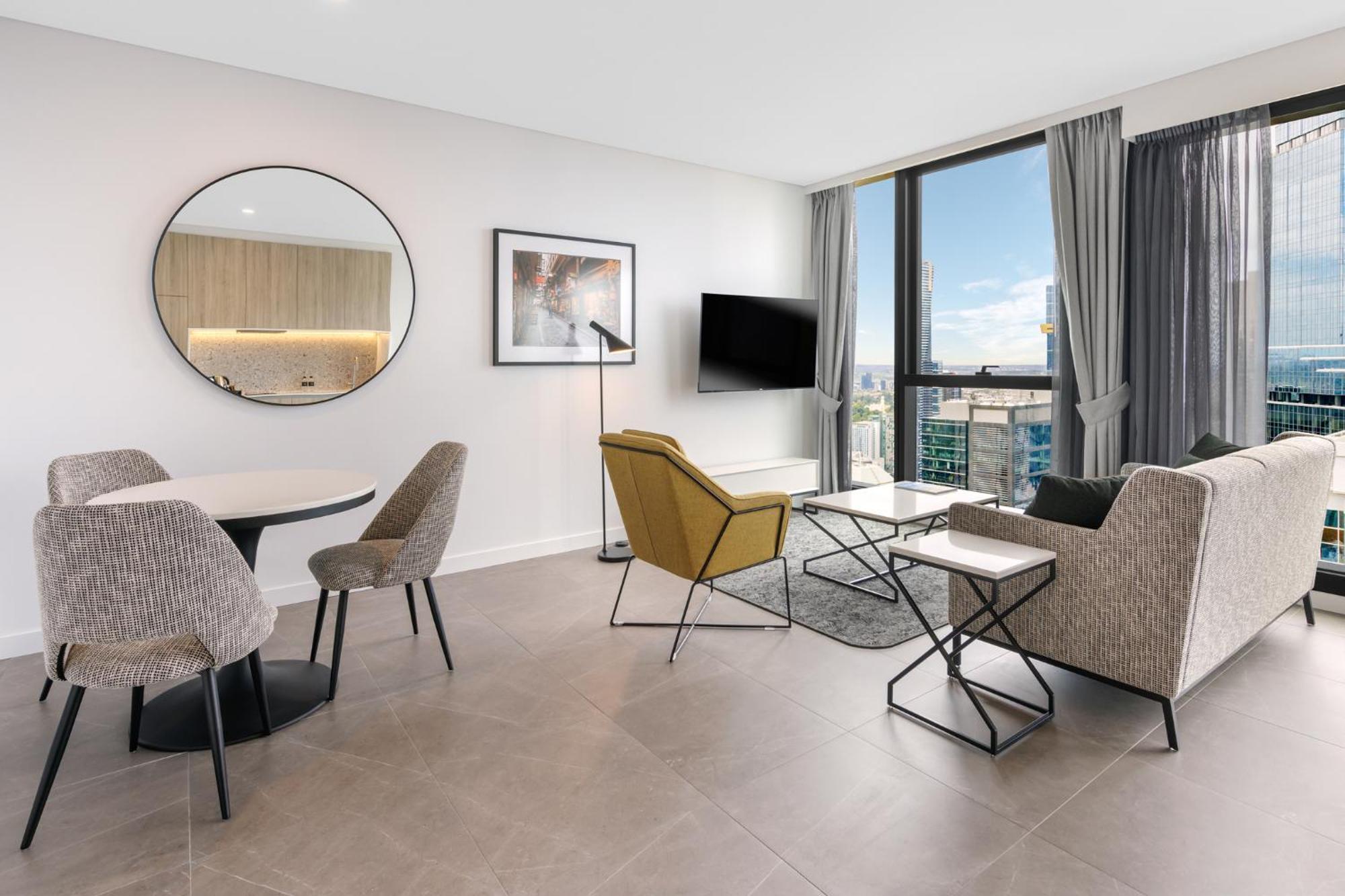 Meriton Suites Melbourne City Exterior foto A typical apartment interior