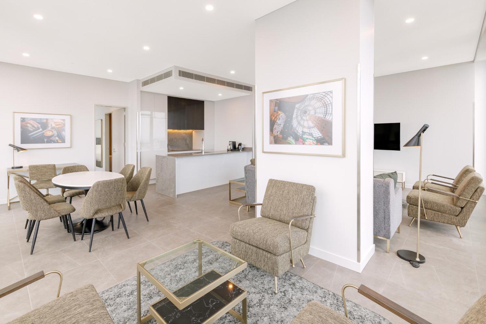 Meriton Suites Melbourne City Exterior foto Interior of a typical apartment