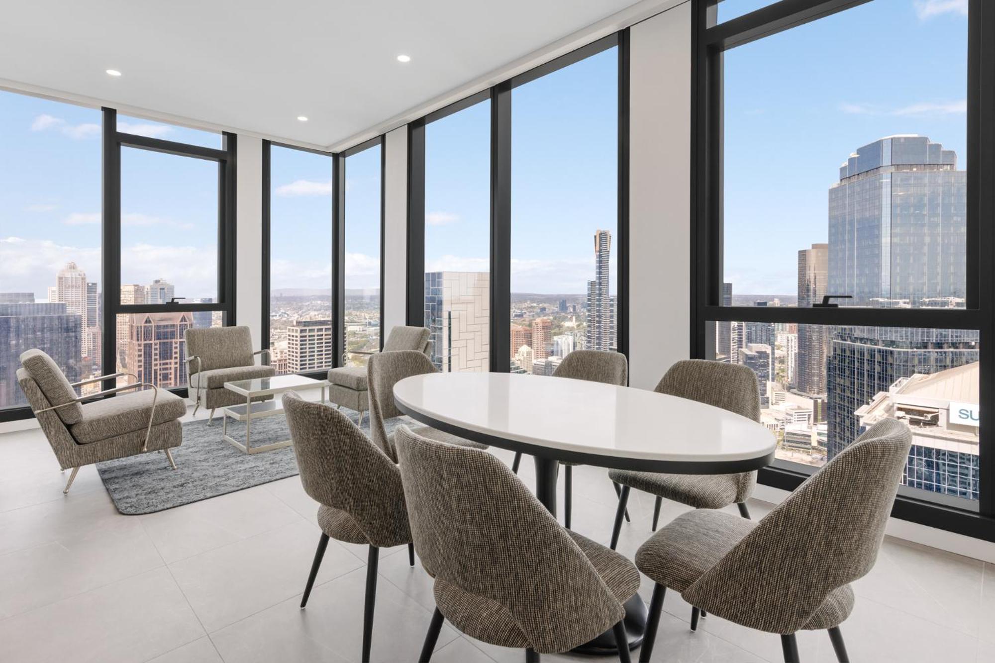 Meriton Suites Melbourne City Exterior foto The interior of a typical apartment