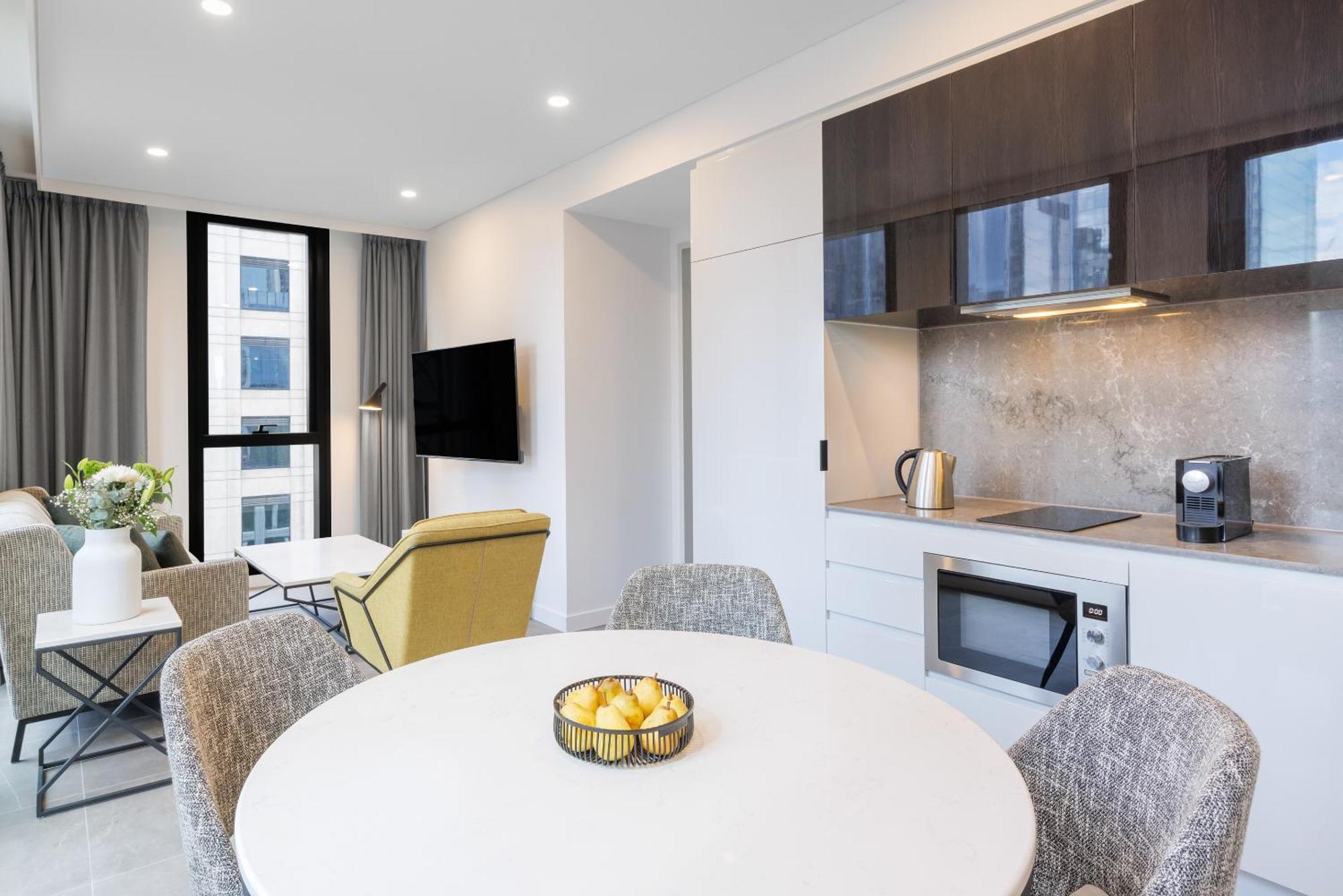 Meriton Suites Melbourne City Exterior foto A typical apartment interior